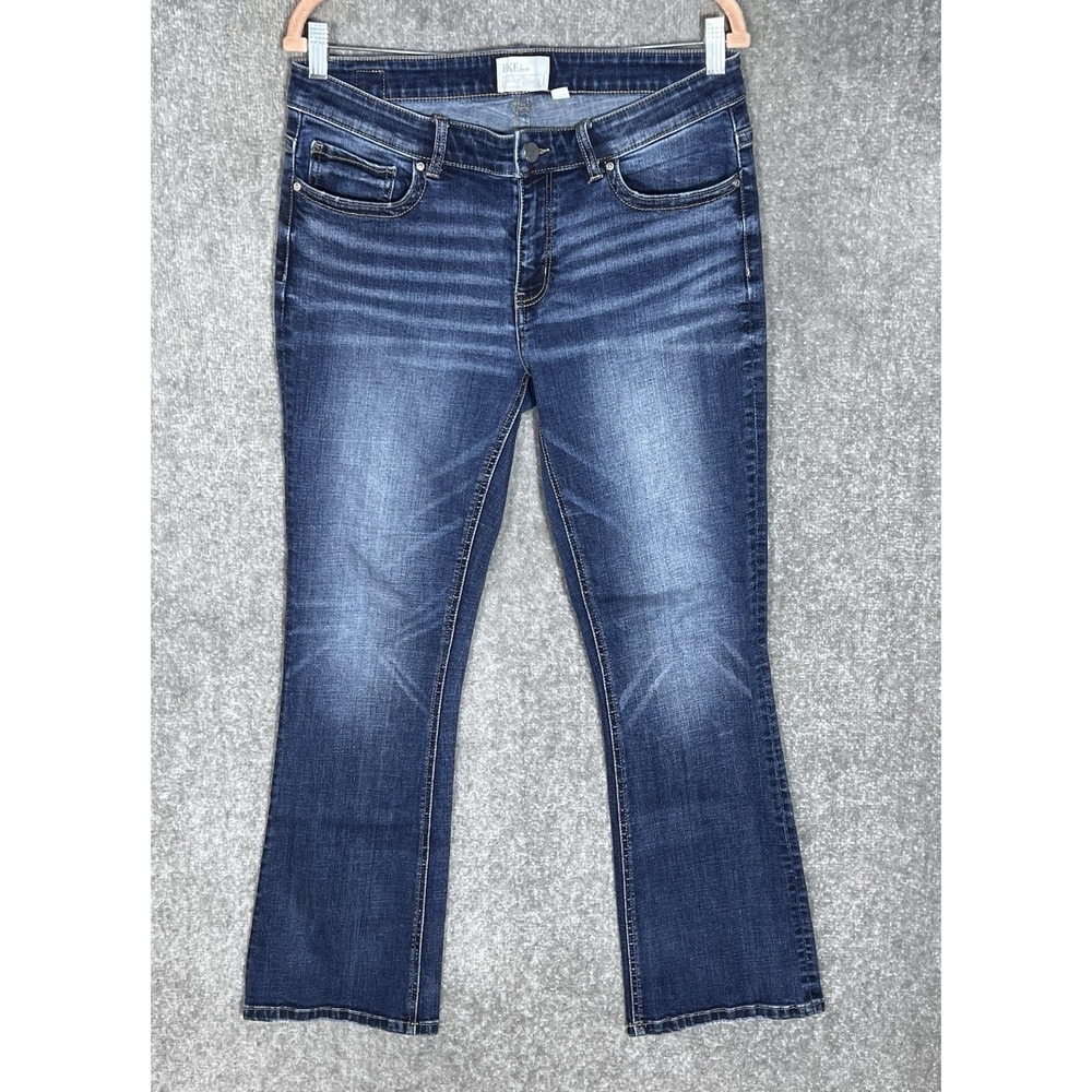 BKE Denim Payton Bootcut Jeans Women Size 30R Blue 5 Pocket Distressed Stretch